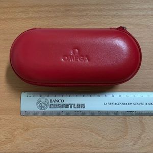 Omega watch/sunglasses red case